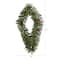 3ft. White LED Lights Holiday Geometric Christmas Diamond Wreath With Pinecones